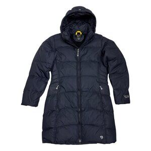 MOUNTAIN HARDWEAR Down Fill Black Winter Long Puffer Parka Coat Jacket Womens S